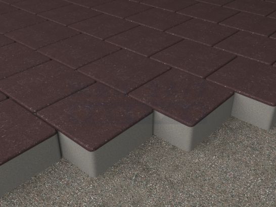 Квадрат 200x200x80 (коричневый)-укладка